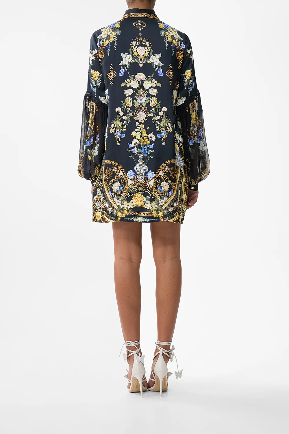 SHIRT DRESS WITH BLOUSON SLEEVE OTTOMAN ELEGANCE - Image 2