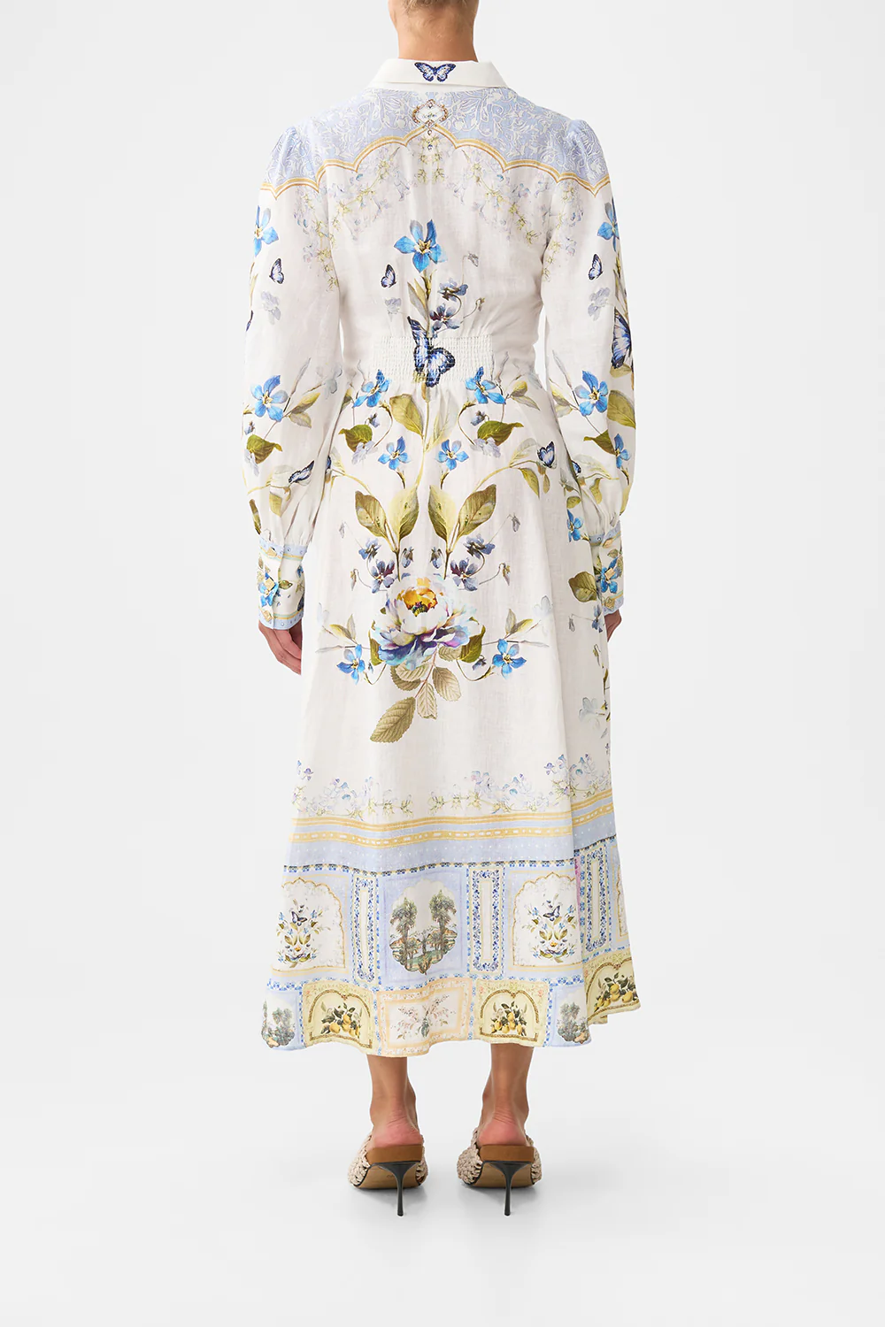 WAIST TIE SHIRT DRESS BOTANICAL BALLADS - Image 2