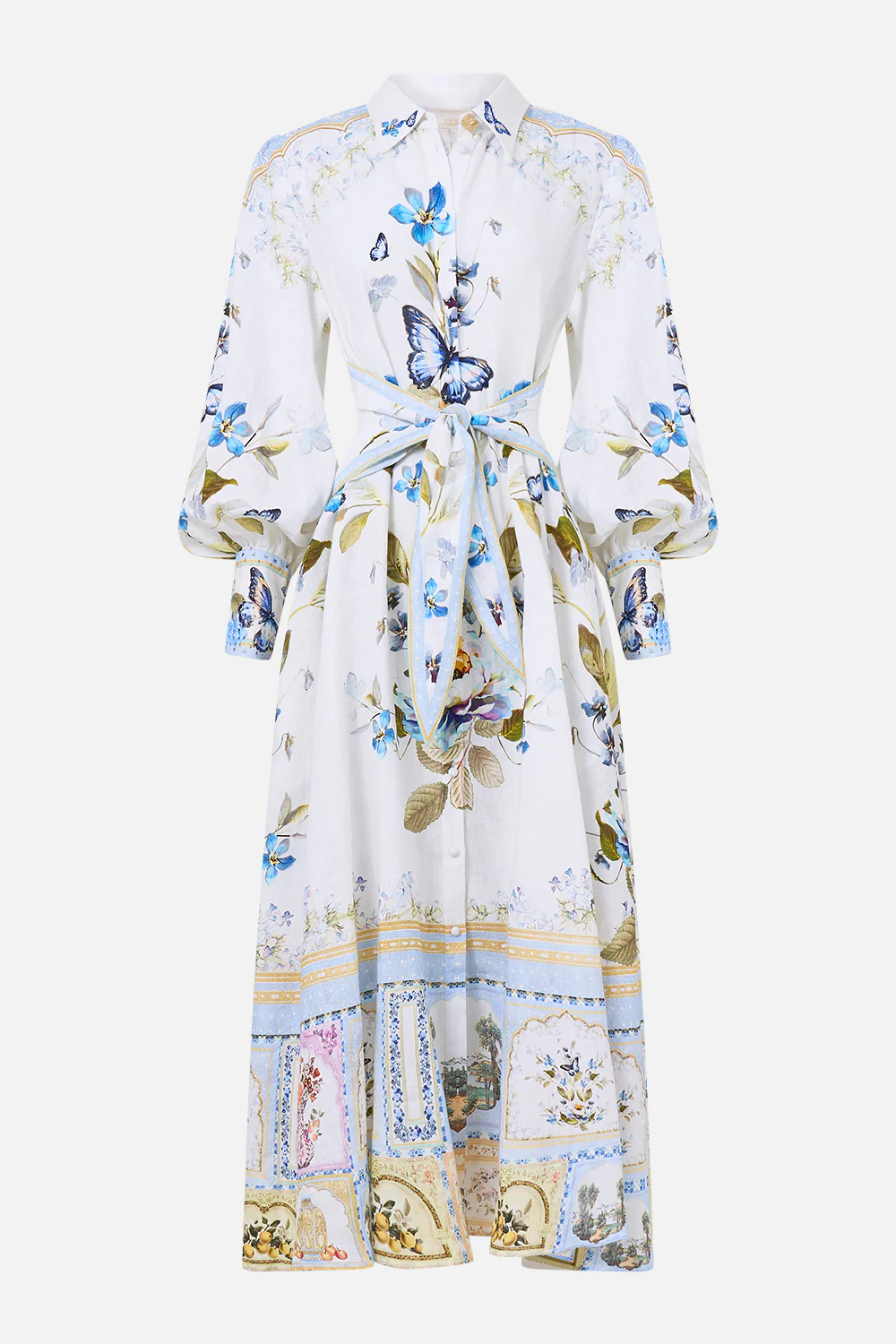 WAIST TIE SHIRT DRESS BOTANICAL BALLADS - Image 3