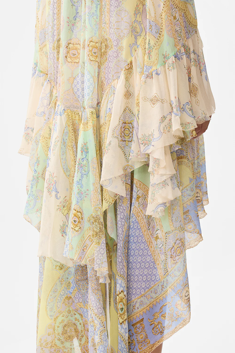 RUFFLE HIGH LOW DRESS WITH LONG SLEEVE EAST OF ISTANBUL - Image 6