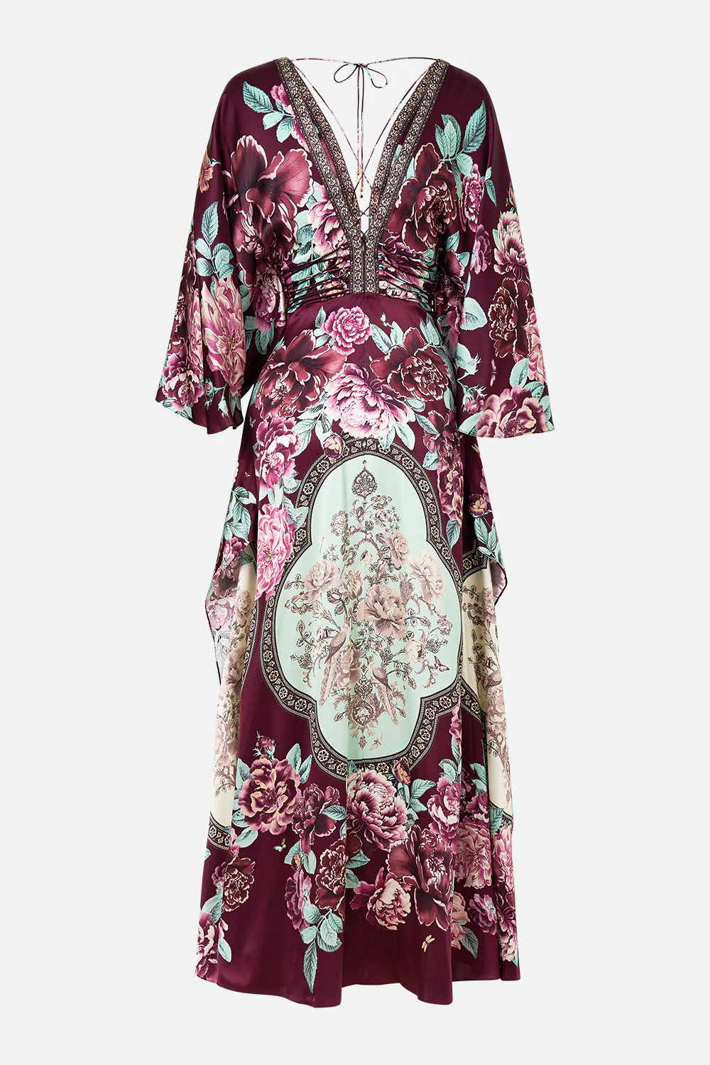 V NECK LACE UP DETAIL LONG DRESS IF THESE TILES COULD TALK - Image 6
