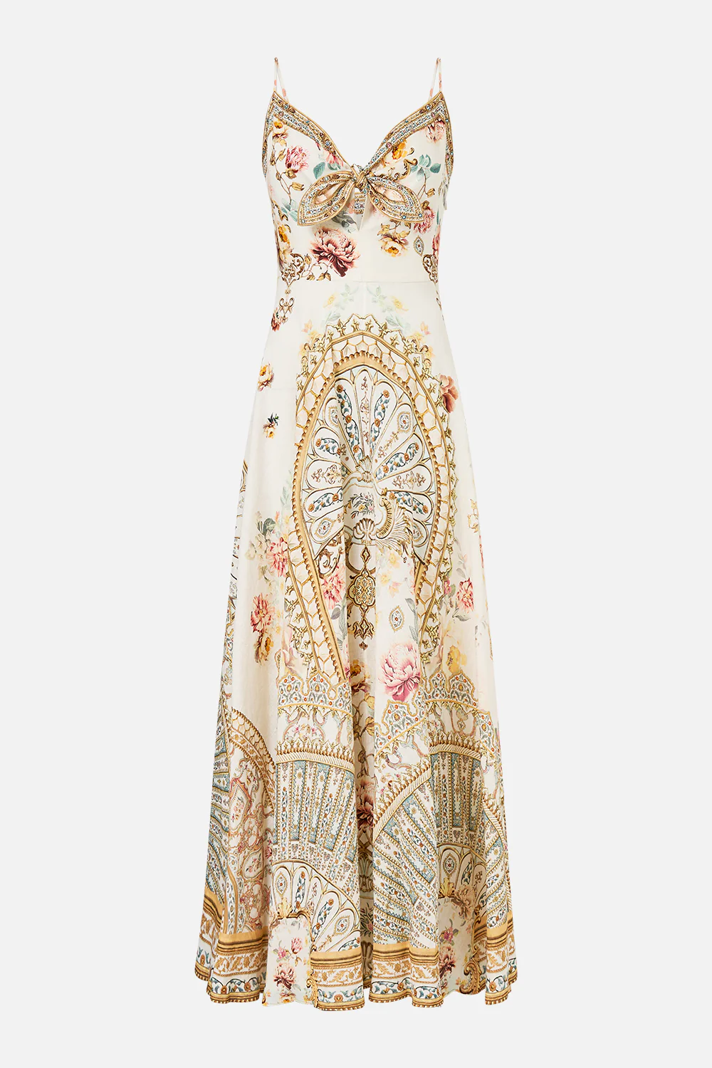 LONG DRESS WITH TIE FRONT OTTOMAN DYNASTY - Image 3