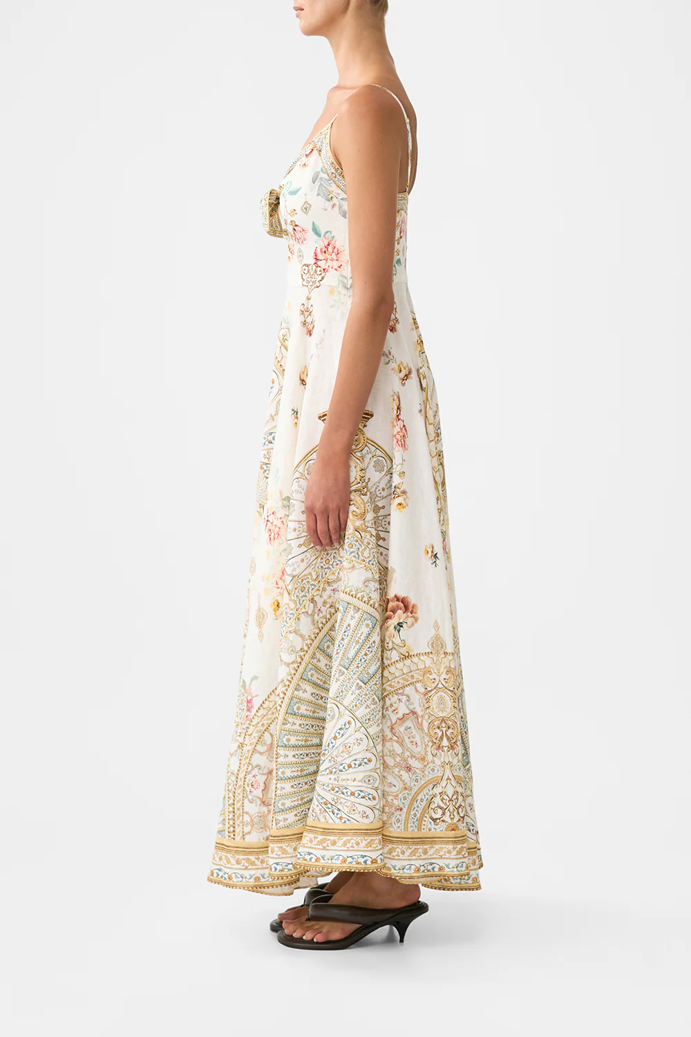 LONG DRESS WITH TIE FRONT OTTOMAN DYNASTY - Image 4