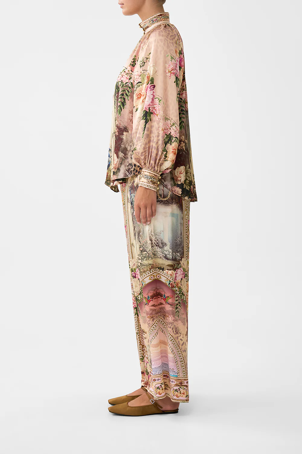 RAGLAN BUTTON UP SHIRT WATERCOLOUR WONDERLAND - Image 4