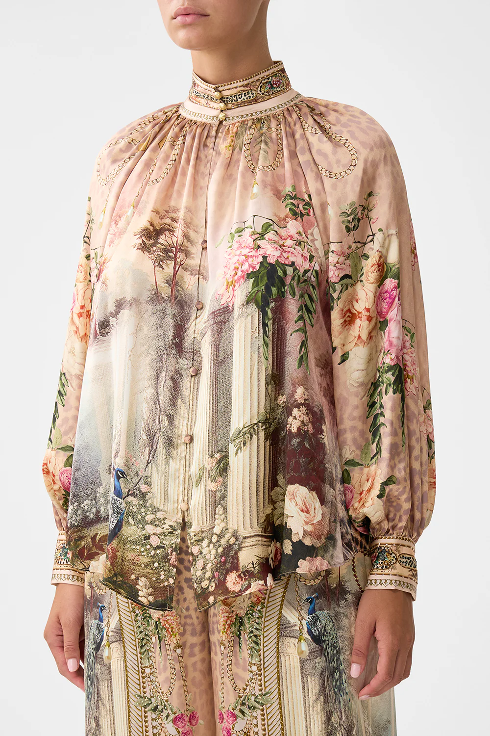 RAGLAN BUTTON UP SHIRT WATERCOLOUR WONDERLAND - Image 5