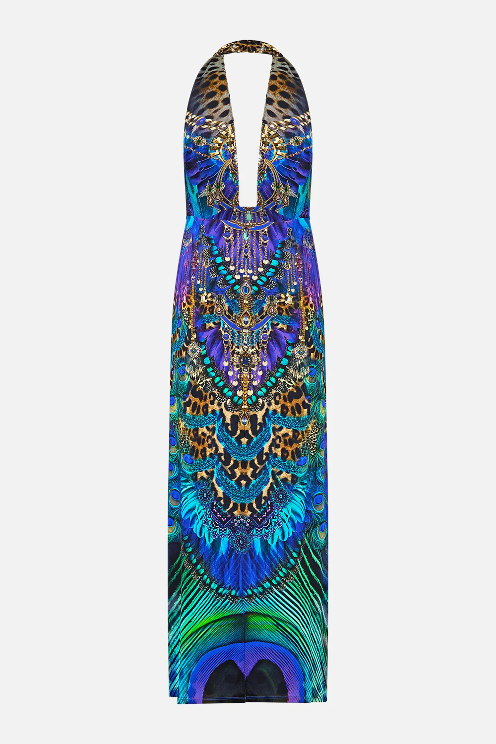 DEEP COWL PLUNGE DRESS COSMIC ZOOLOGY - Image 6