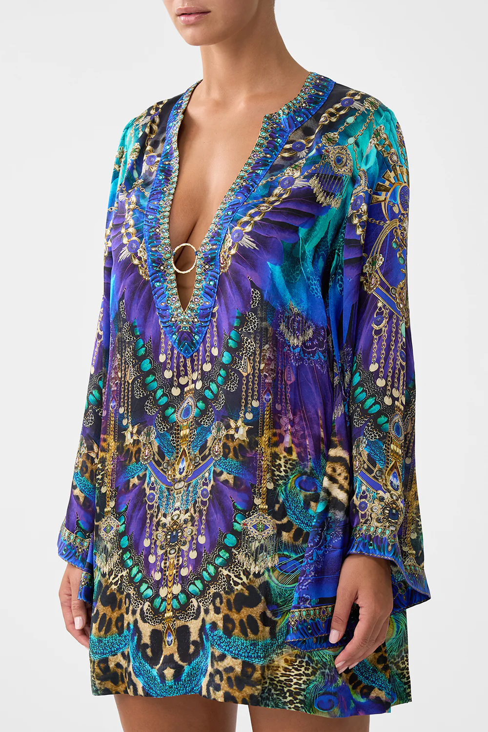 DEEP V NECK HARDWARE SHORT KAFTAN COSMIC ZOOLOGY - Image 5