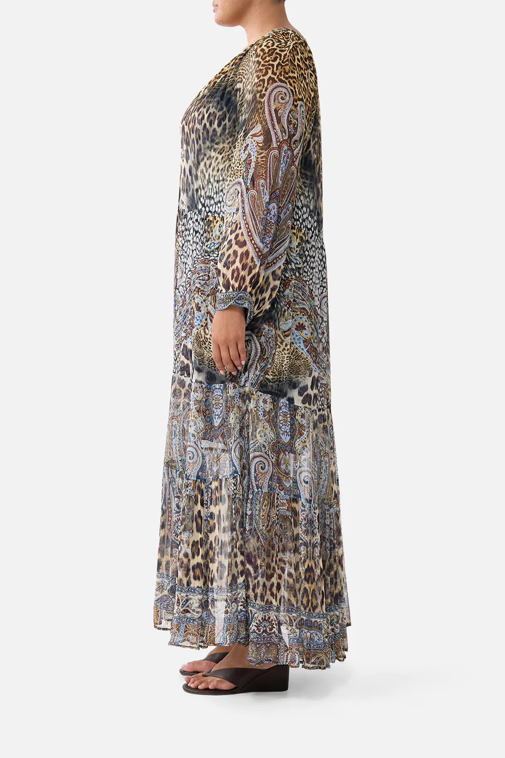 LONG GATHERED PANEL DRESS ISTANBUL ANIMALIA - Image 10