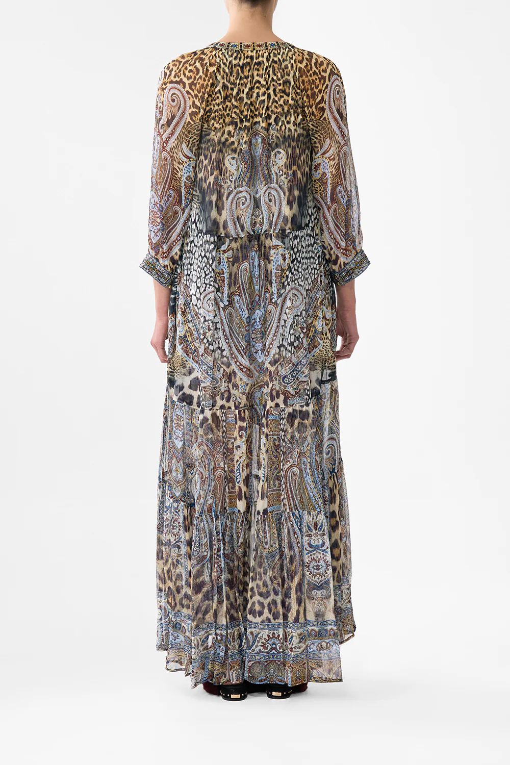 LONG GATHERED PANEL DRESS ISTANBUL ANIMALIA - Image 2