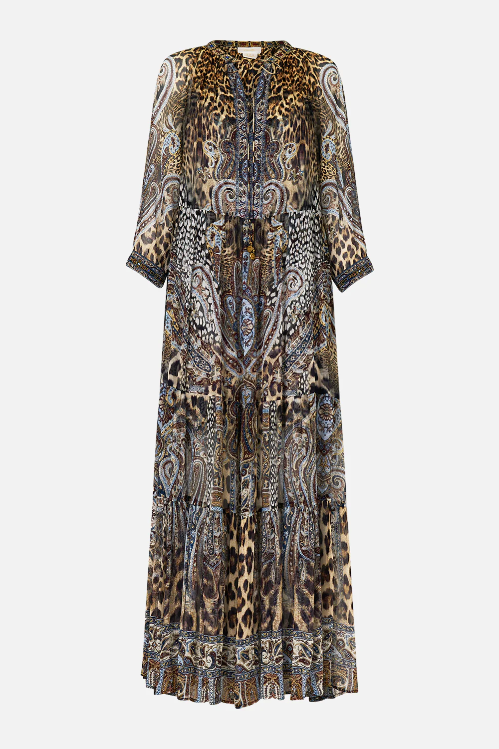 LONG GATHERED PANEL DRESS ISTANBUL ANIMALIA - Image 3