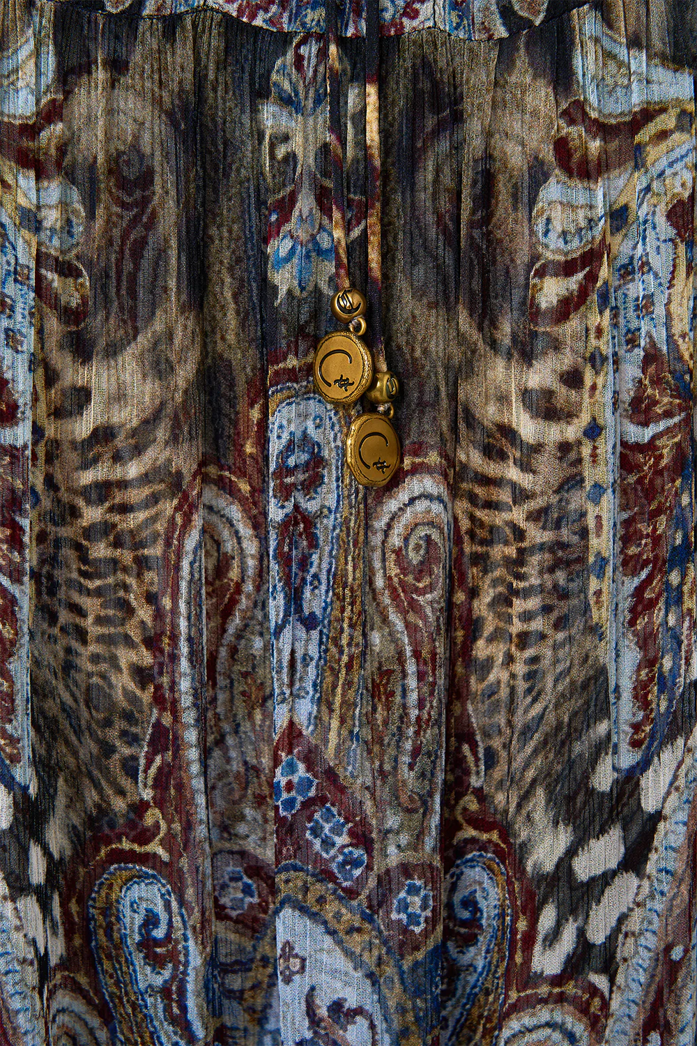 LONG GATHERED PANEL DRESS ISTANBUL ANIMALIA - Image 7
