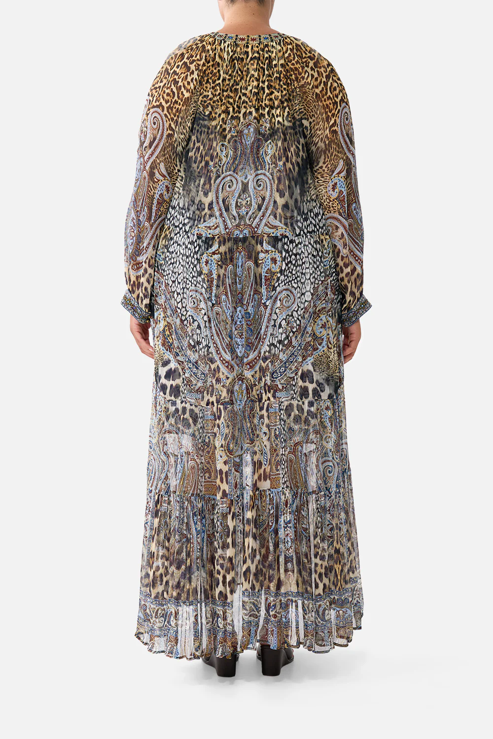 LONG GATHERED PANEL DRESS ISTANBUL ANIMALIA - Image 9