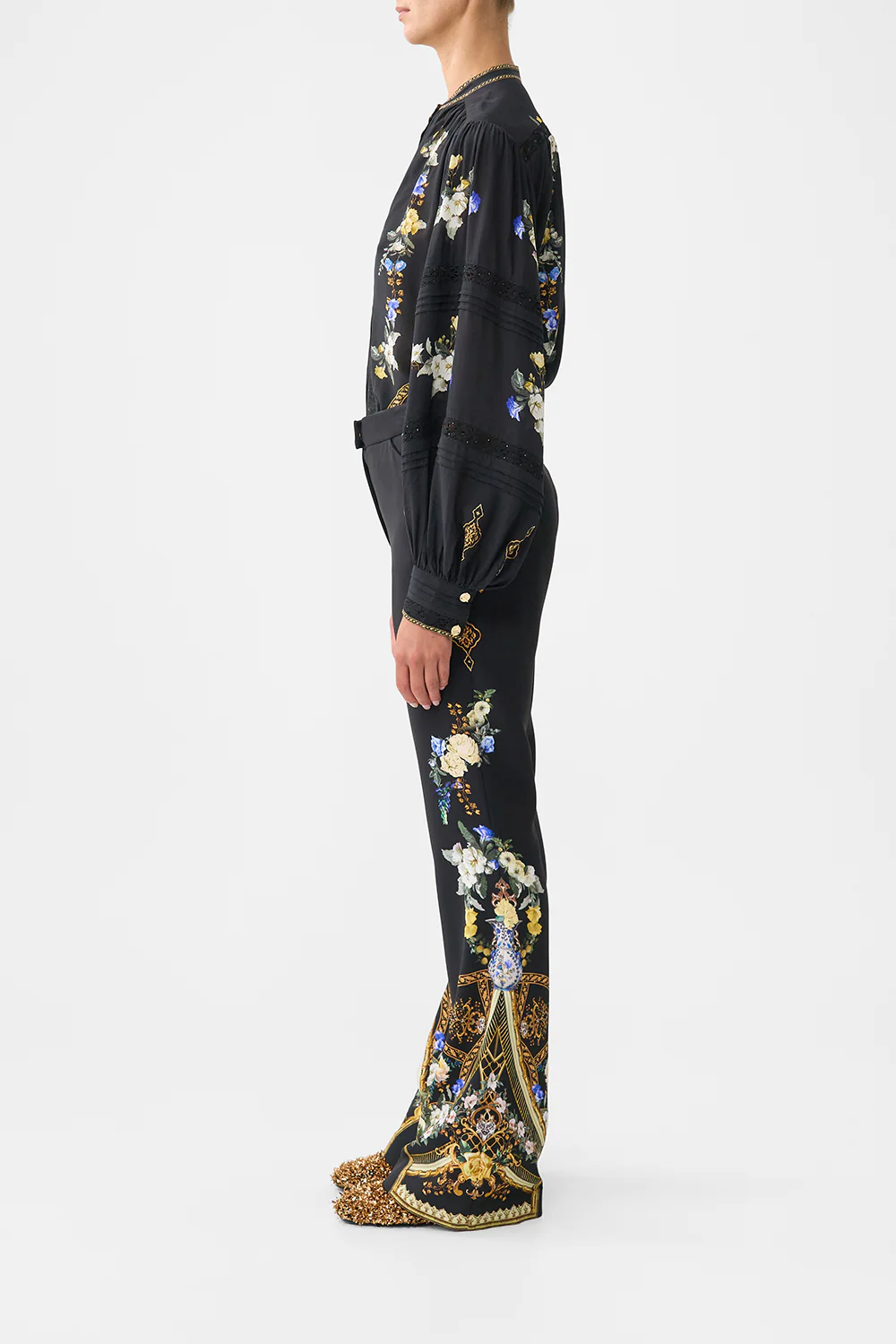 FLARE TROUSER WITH SEAM DETAIL OTTOMAN ELEGANCE - Image 4