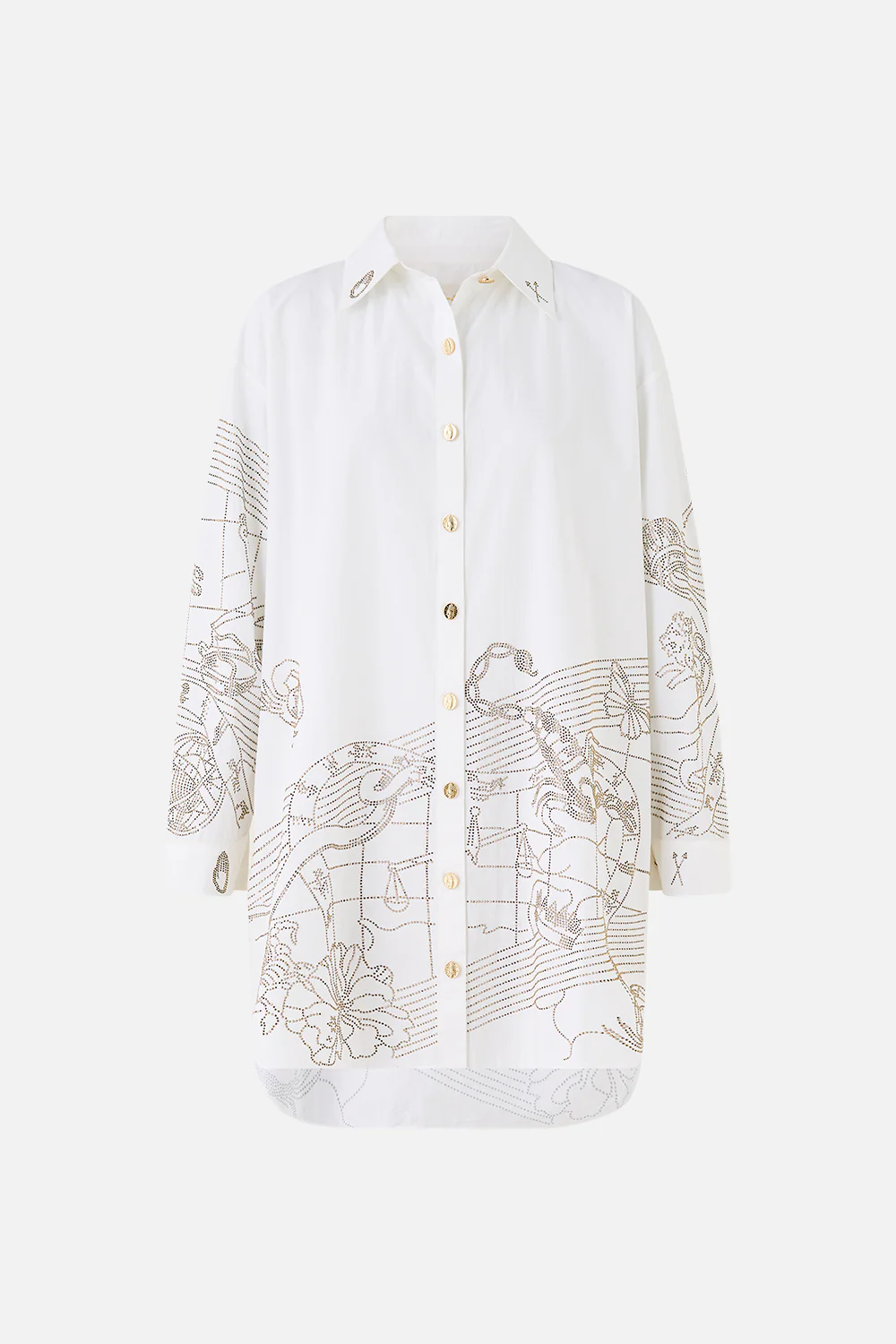 SHIRT TUNIC WITH SIDE BUTTONS HOUSE OF HOROSCOPES - Image 3