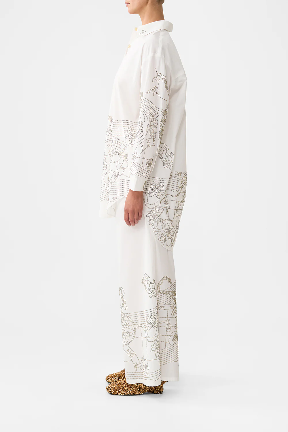 SHIRT TUNIC WITH SIDE BUTTONS HOUSE OF HOROSCOPES - Image 4