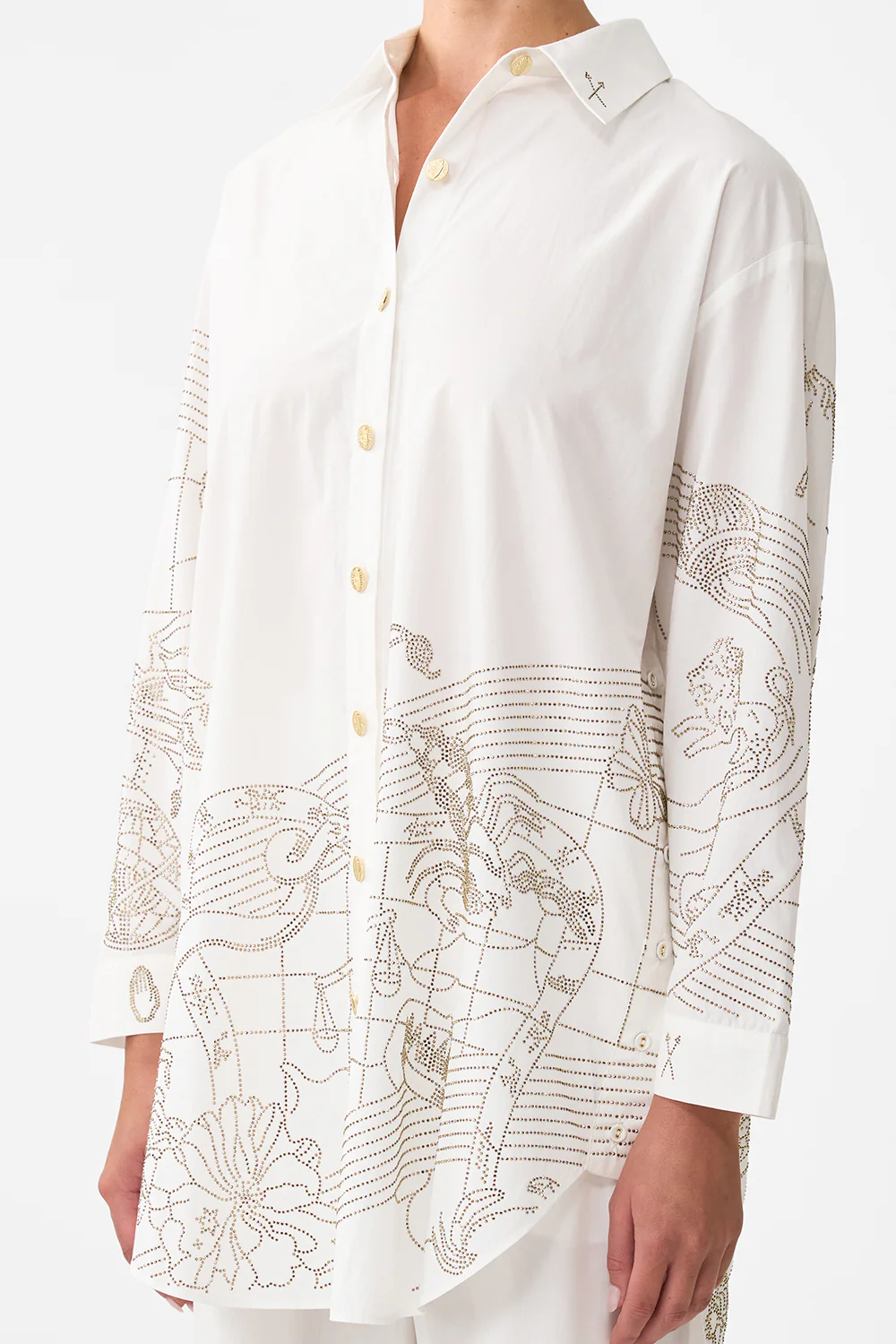 SHIRT TUNIC WITH SIDE BUTTONS HOUSE OF HOROSCOPES - Image 5