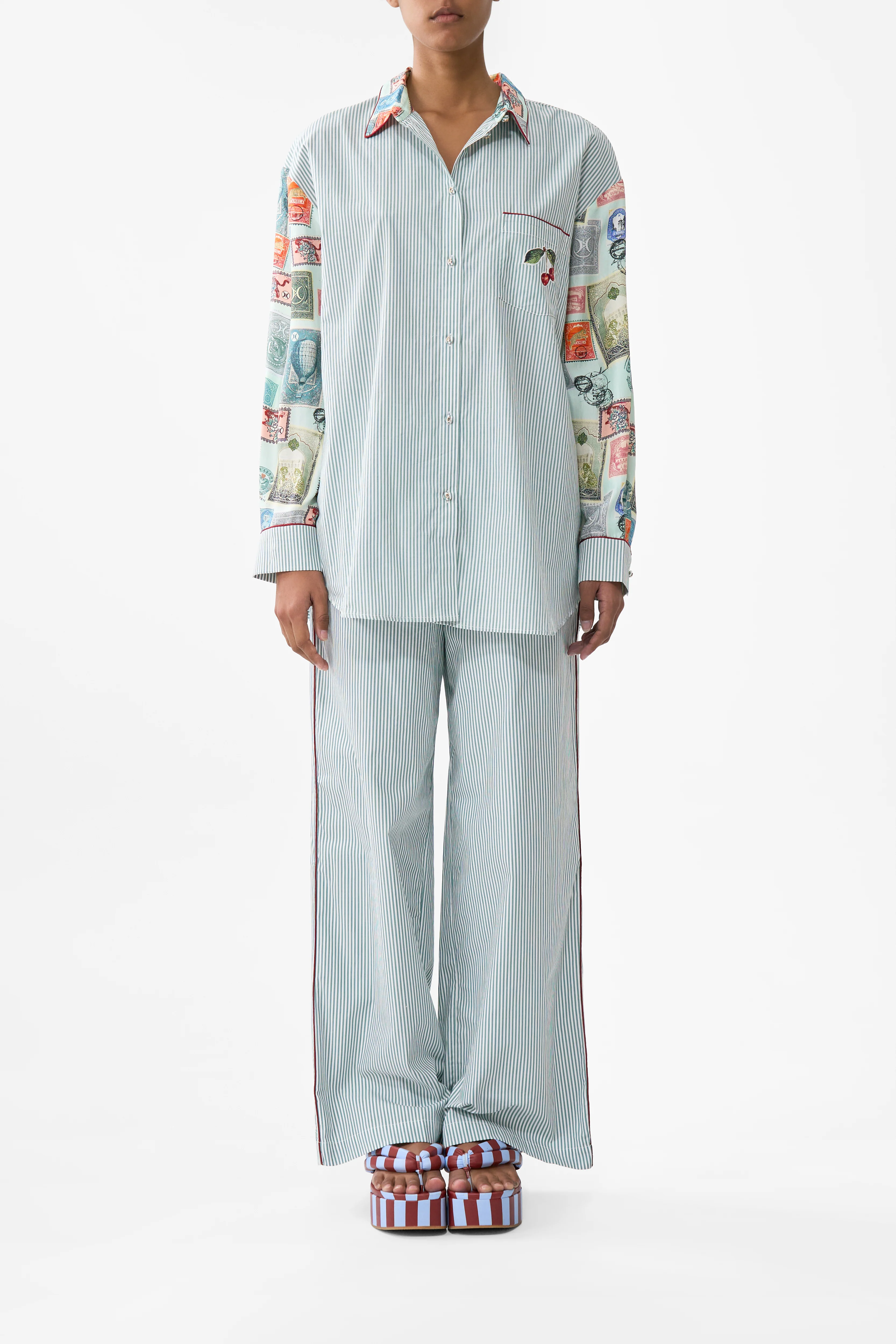 LONG SLEEVE OVERSIZED SHIRT WITH POCKET WITH LOVE FROM TÜRKIYE