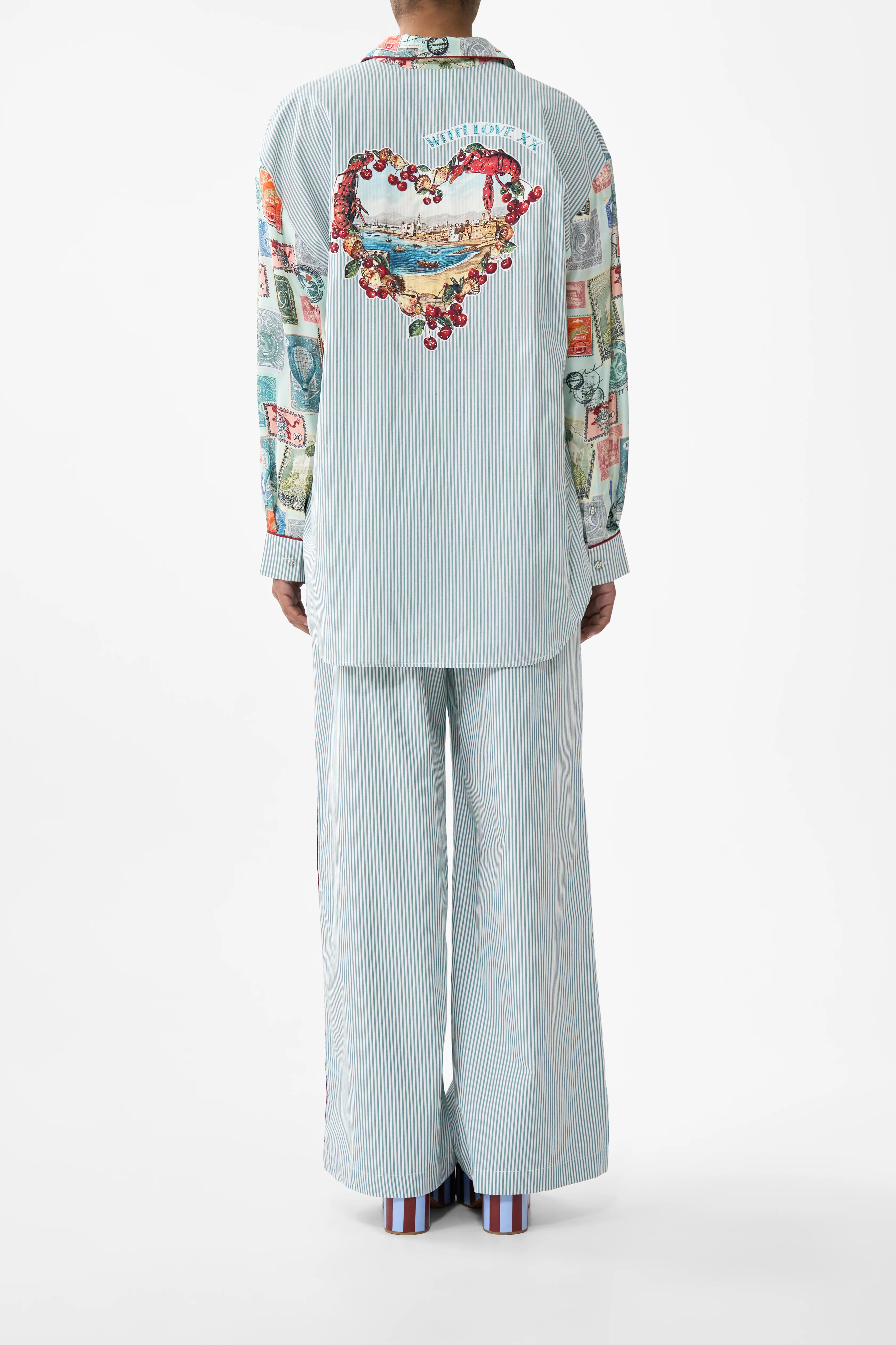 LONG SLEEVE OVERSIZED SHIRT WITH POCKET WITH LOVE FROM TÜRKIYE - Image 2