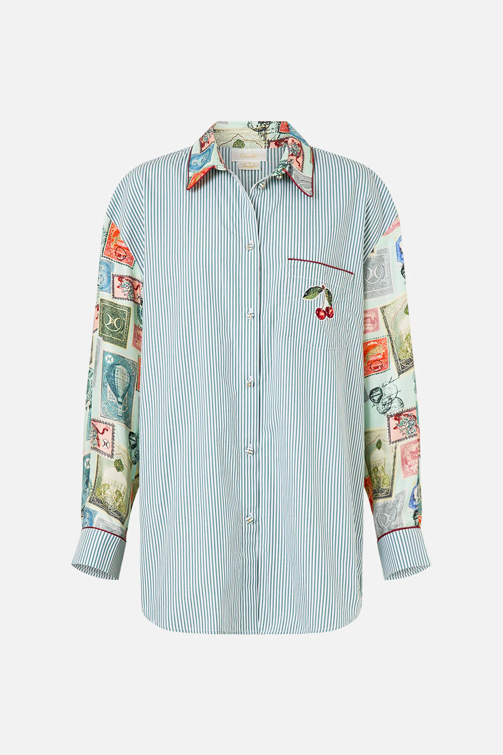 LONG SLEEVE OVERSIZED SHIRT WITH POCKET WITH LOVE FROM TÜRKIYE - Image 3
