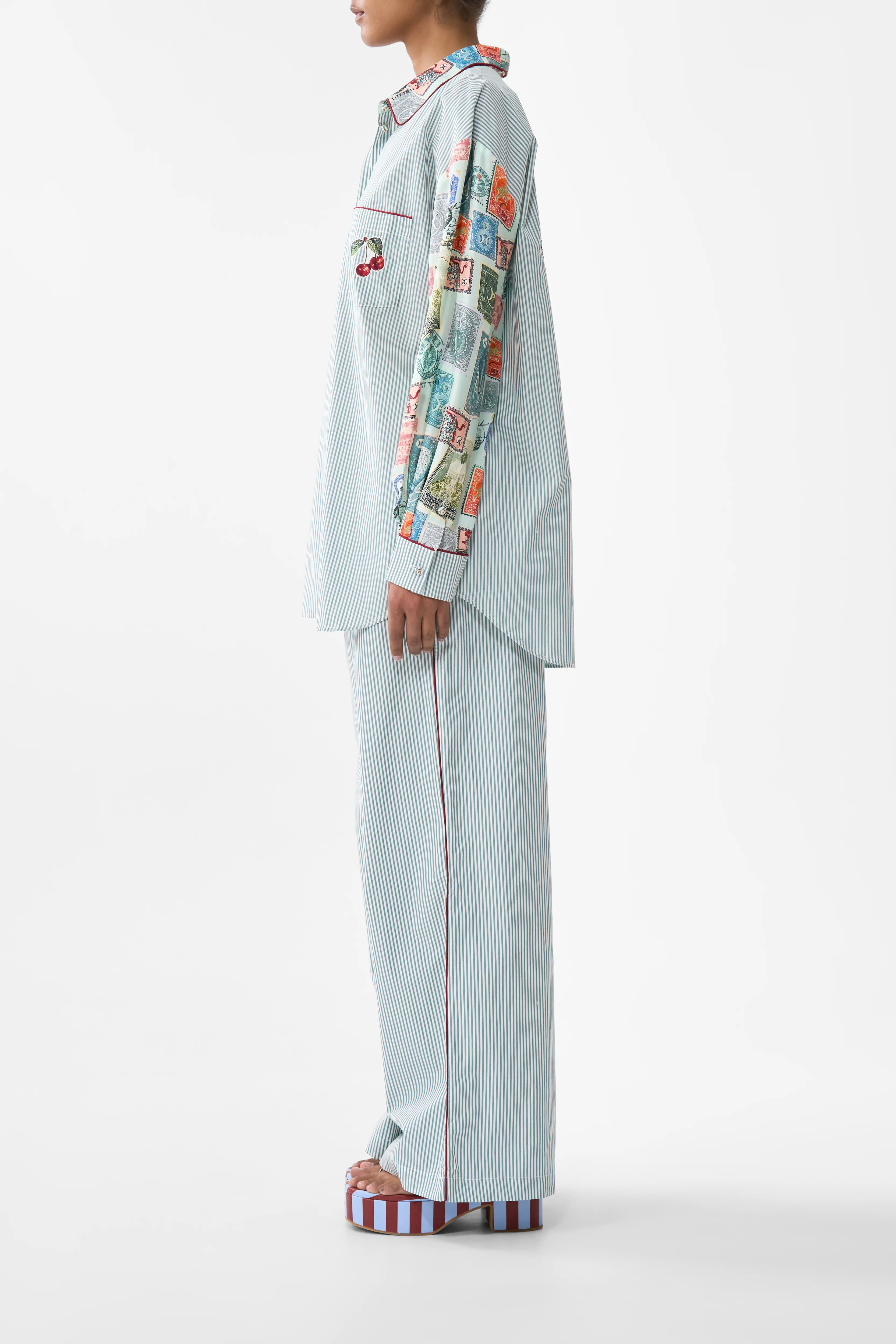 LONG SLEEVE OVERSIZED SHIRT WITH POCKET WITH LOVE FROM TÜRKIYE - Image 4