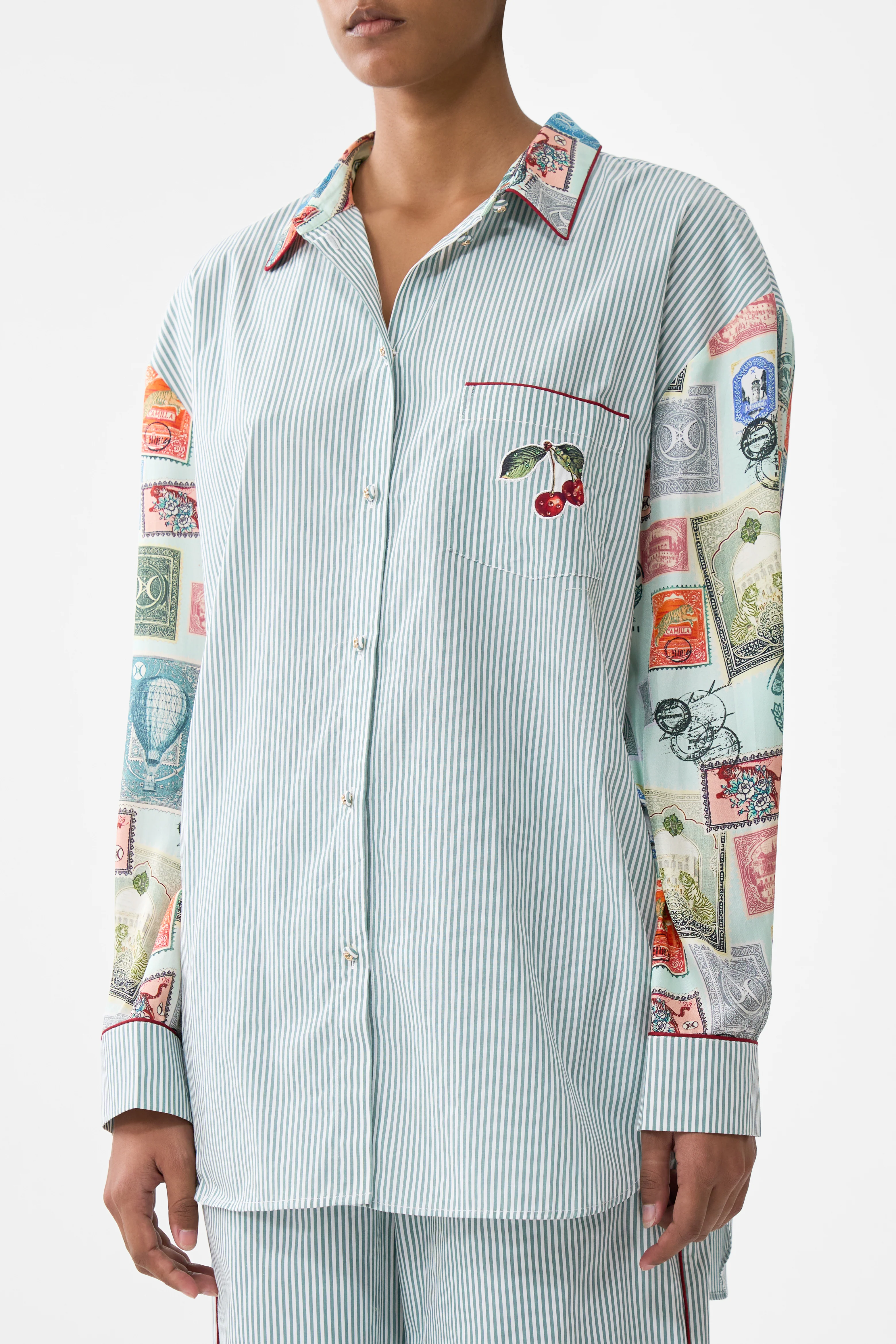 LONG SLEEVE OVERSIZED SHIRT WITH POCKET WITH LOVE FROM TÜRKIYE - Image 5
