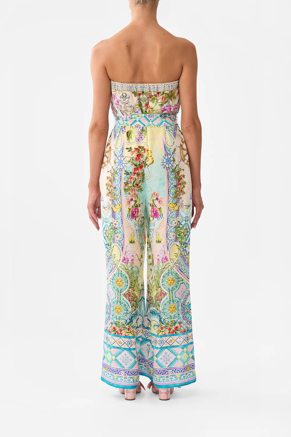 TIE WAIST STRAPLESS JUMPSUIT JUST COASTING - Image 2