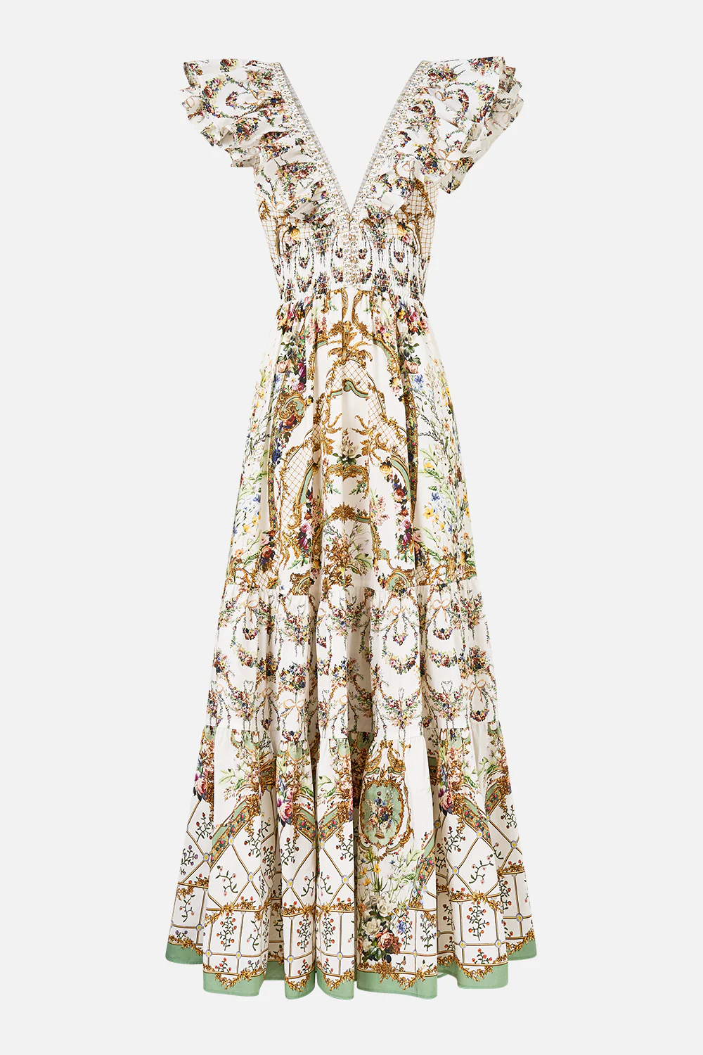 TIERED DRESS WITH NECK FRILL DRESSING ROOM DRAMA - Image 3