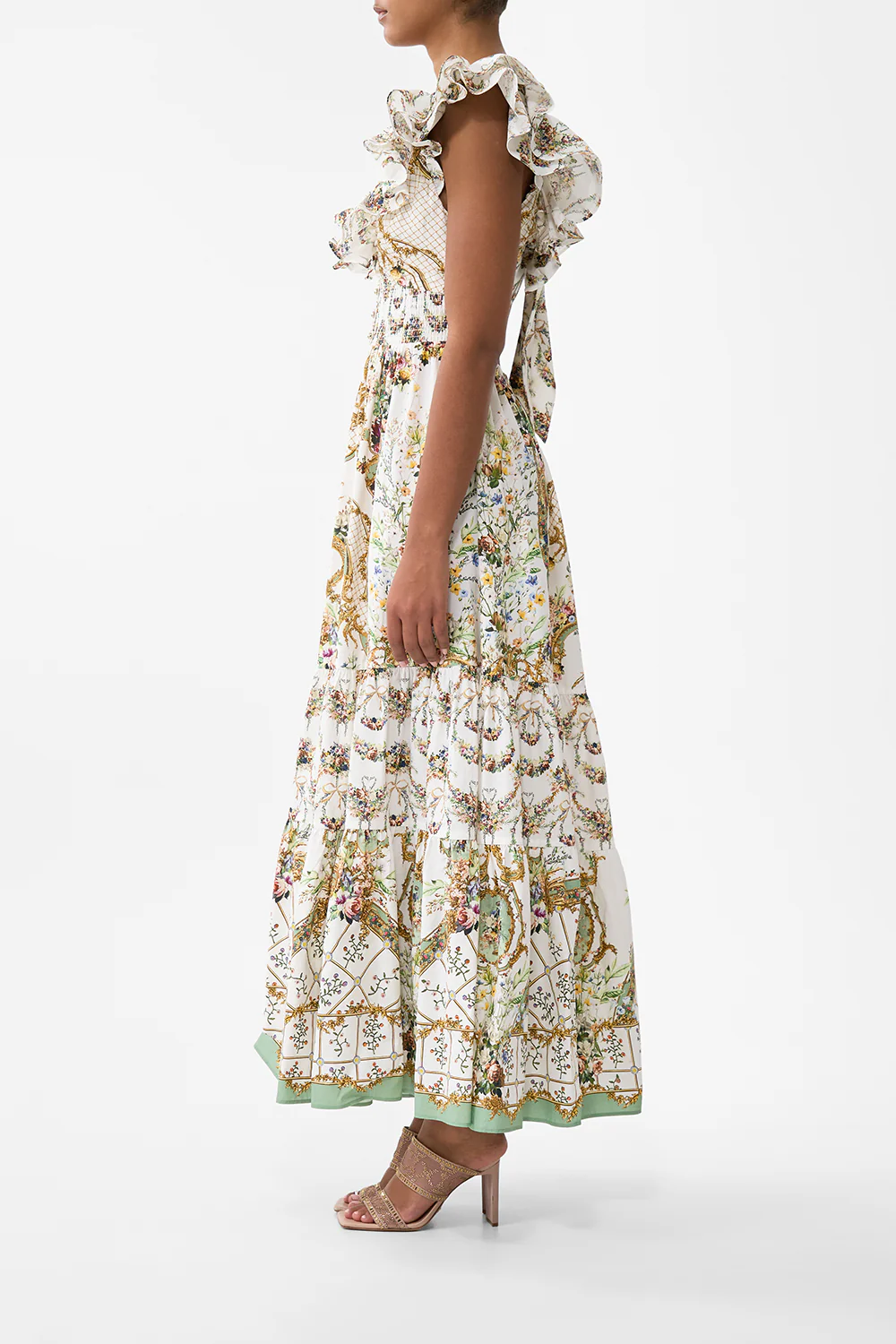 TIERED DRESS WITH NECK FRILL DRESSING ROOM DRAMA - Image 4