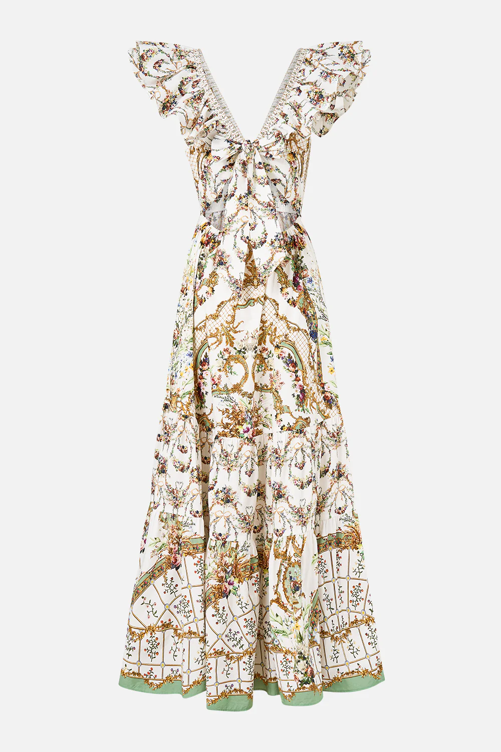 TIERED DRESS WITH NECK FRILL DRESSING ROOM DRAMA - Image 8