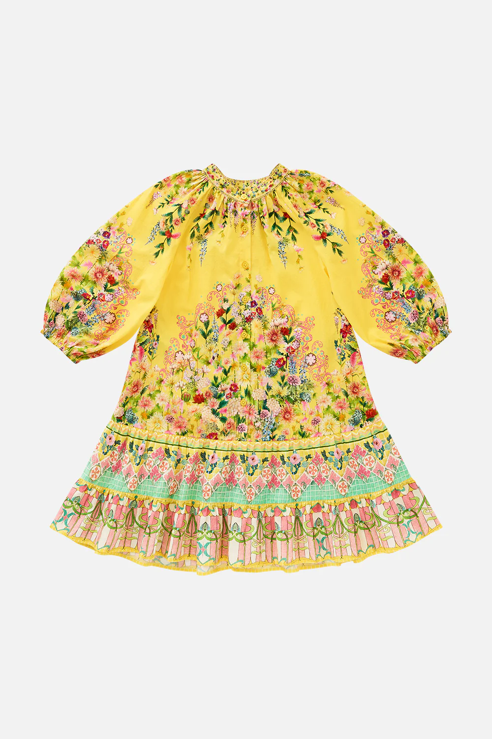 KIDS SHIRT MINI DRESS WITH PUFF SLEEVE LADY LIMONADA