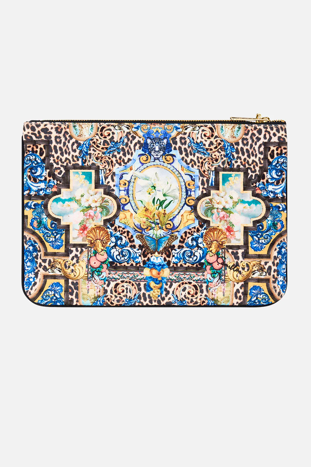 SMALL CANVAS CLUTCH SEVILLIAN STYLE - Image 2