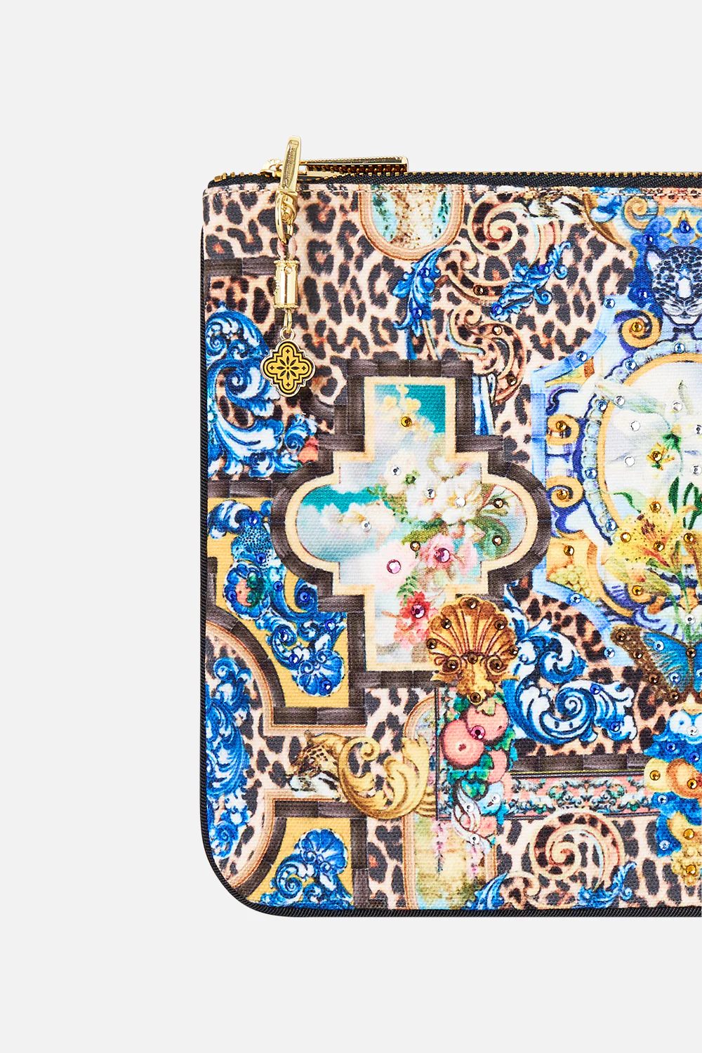SMALL CANVAS CLUTCH SEVILLIAN STYLE - Image 3