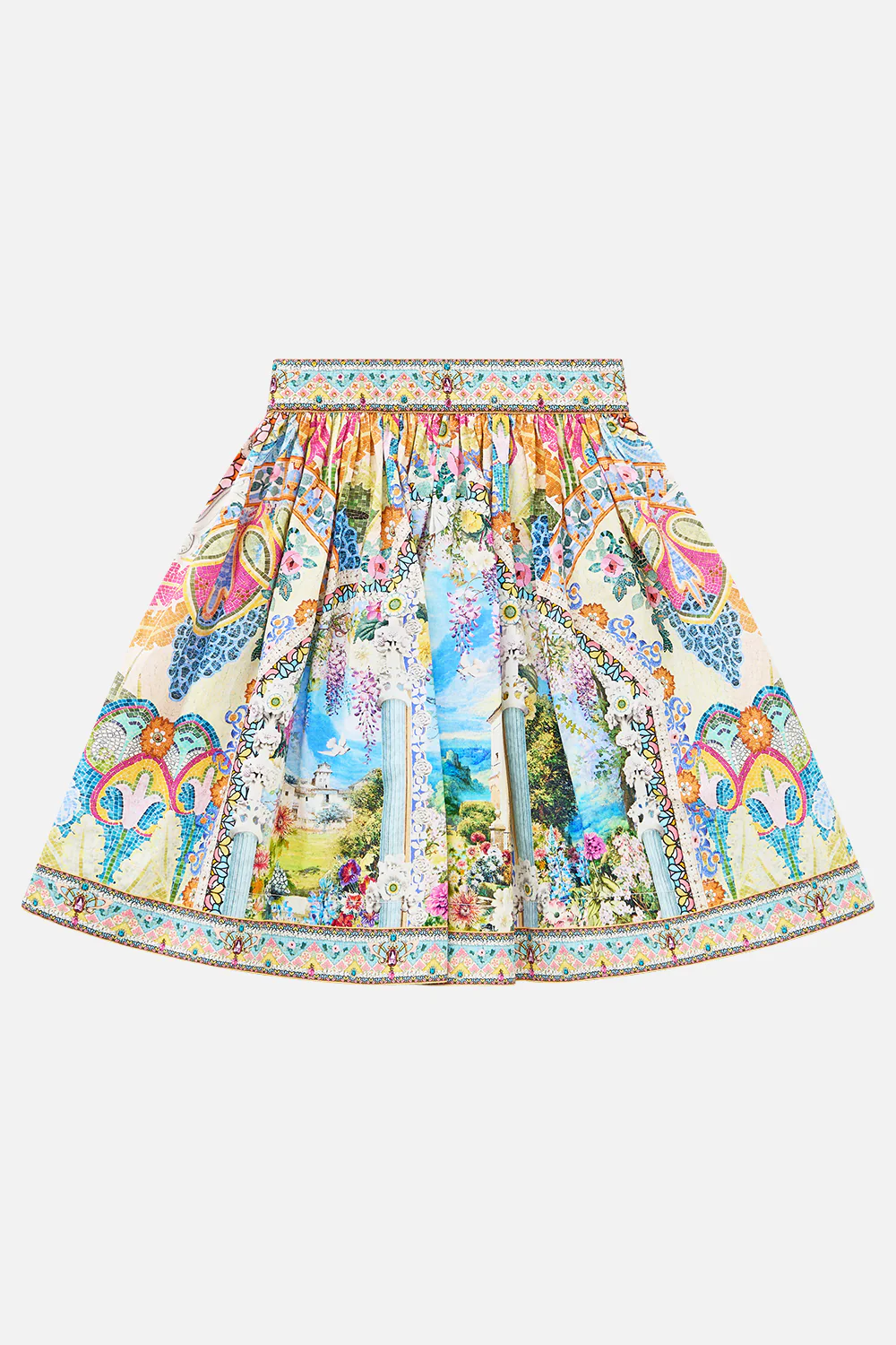 KIDS GATHERED A LINE MIDI SKIRT NAVÀS NOUVEAU