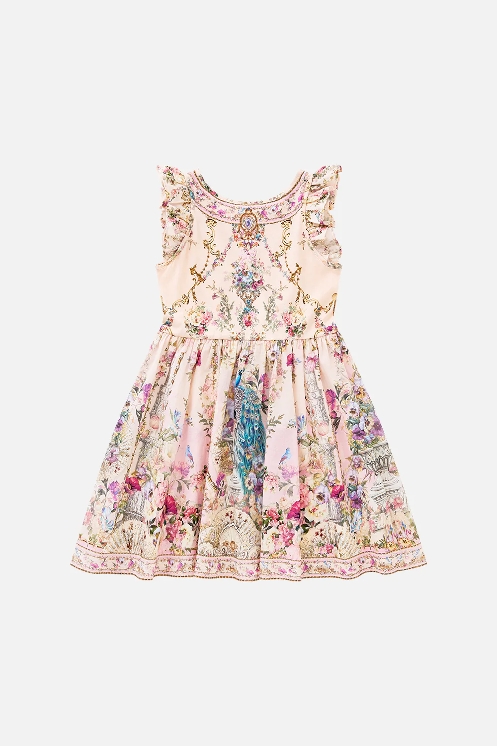 KIDS JERSEY AND WOVEN MINI DRESS WITH FRILL CASA DE FIERAS - Image 2
