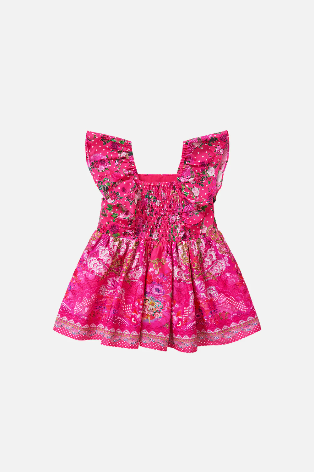 BABIES FLARED DRESS WITH FRILL SHOULDER FLAMENCO ROSE - Image 2