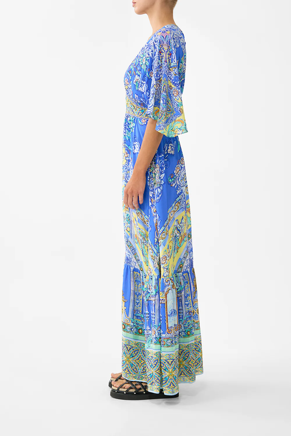 WAISTED DRESS WITH HEM RUFFLE BENEATH THE ANDALUSIAN SUN - Image 4