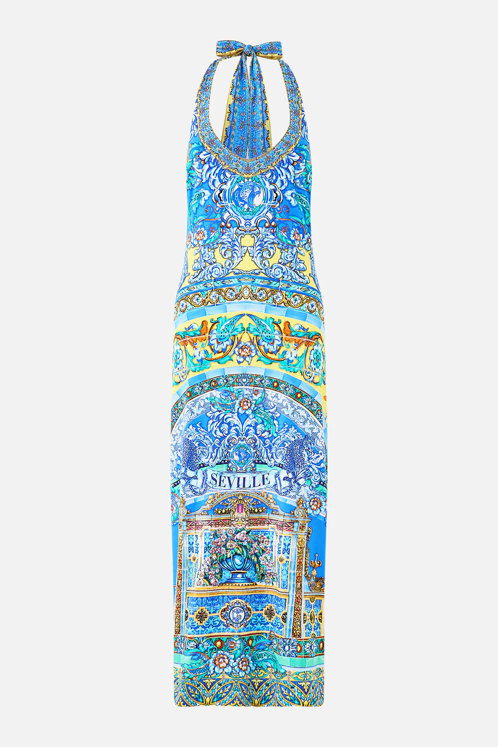 JERSEY HALTER DRESS BENEATH THE ANDALUSIAN SUN - Image 3