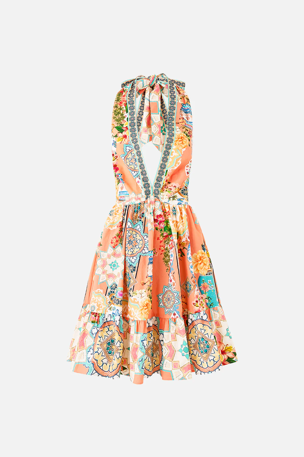 RUFFLE HEM HALTER SHORT DRESS MEET ME IN MALLORCA - Image 3