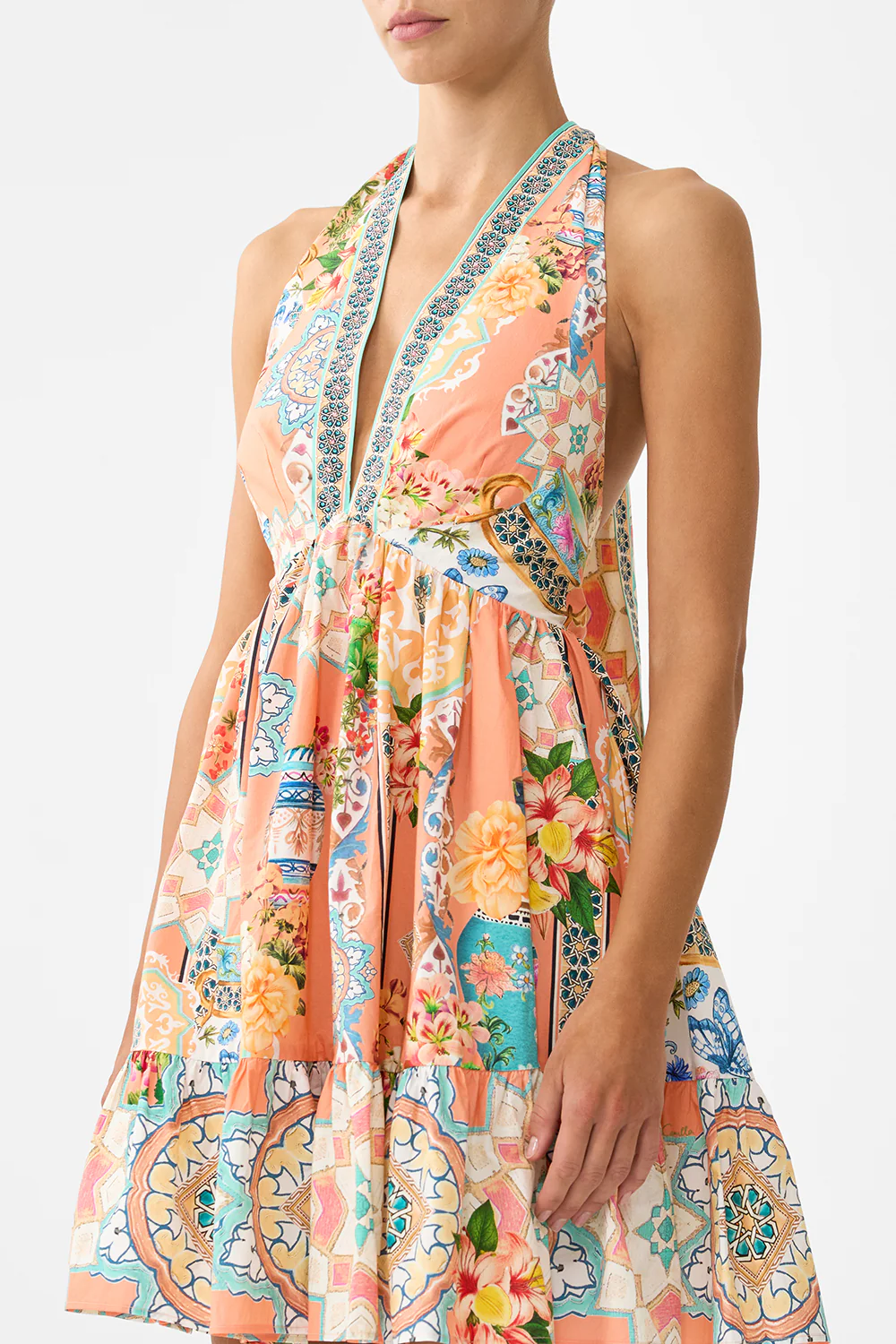 RUFFLE HEM HALTER SHORT DRESS MEET ME IN MALLORCA - Image 5