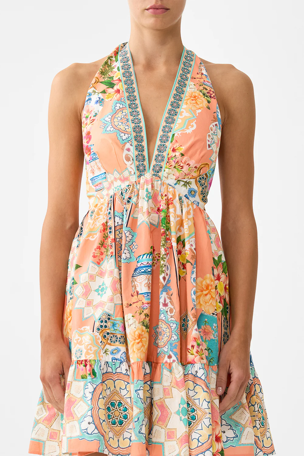 RUFFLE HEM HALTER SHORT DRESS MEET ME IN MALLORCA - Image 6