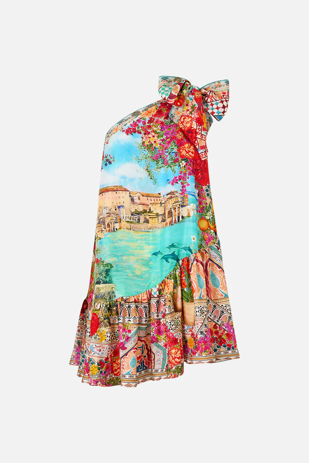 TIE ONE SHOULDER SHORT DRESS MEET ME IN MALLORCA - Image 3