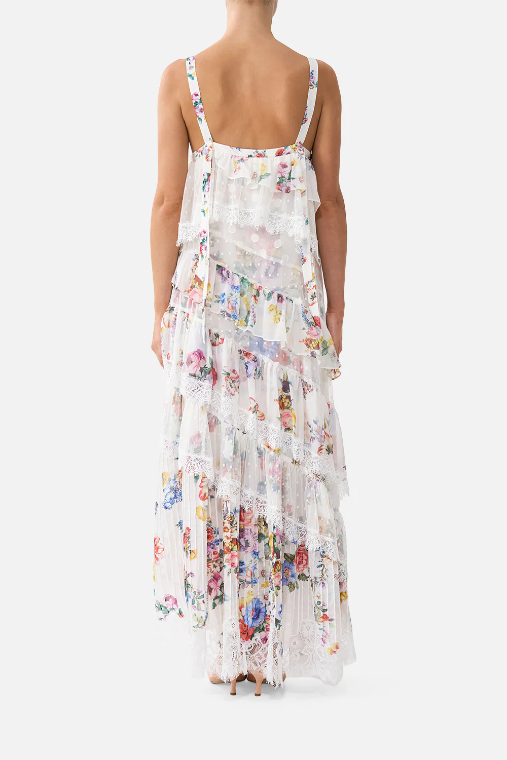 ASYMMETRIC SPLICED LACE DRESS I LEFT MY HEART IN GRANADA - Image 2