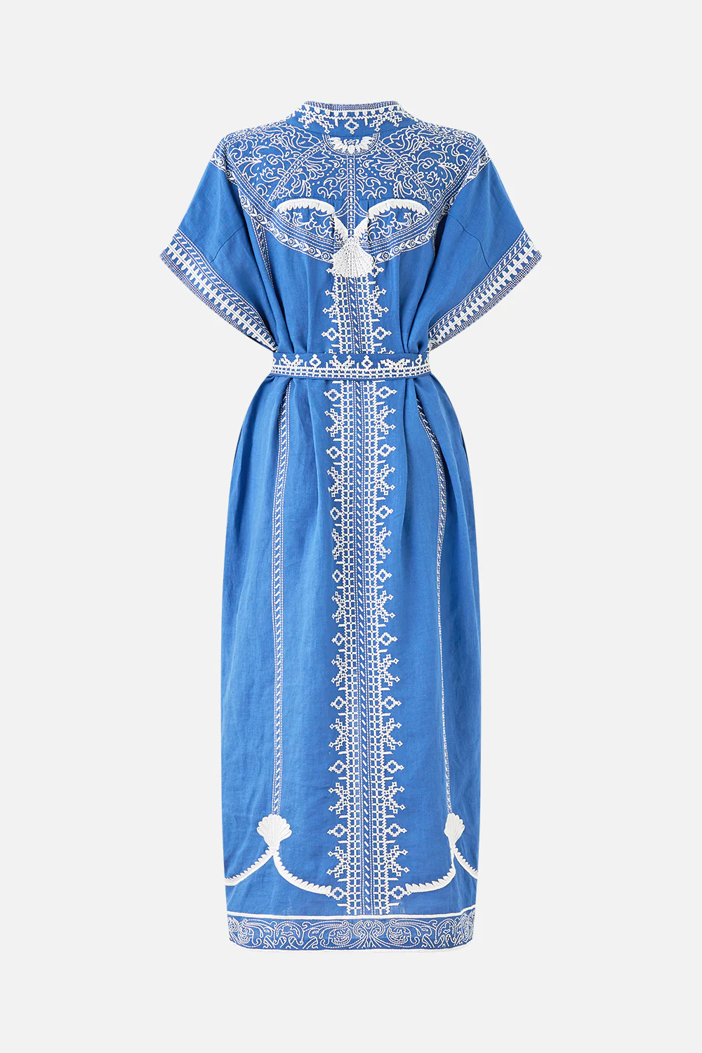 SHORT SLEEVE KAFTAN WITH TIE WAIST DE NADA GRANADA - Image 7