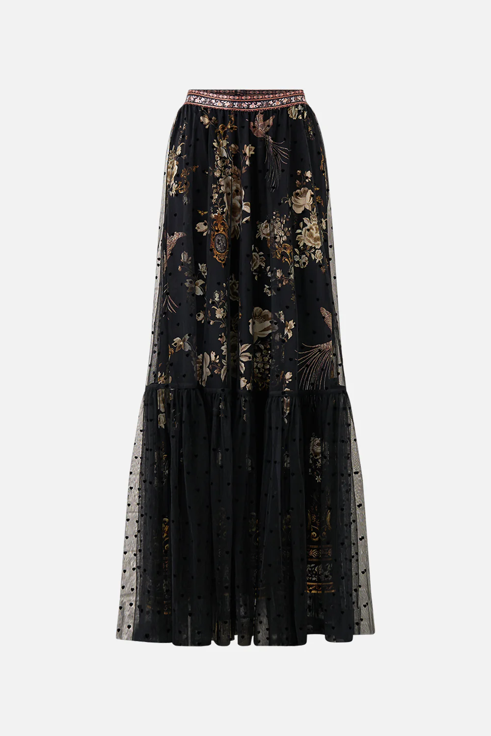 WAISTBAND RUFFLE HEM SKIRT FLAMENCO FOLKLORE - Image 3