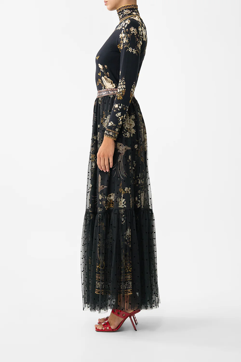WAISTBAND RUFFLE HEM SKIRT FLAMENCO FOLKLORE - Image 4