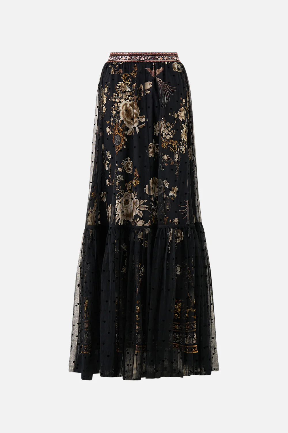 WAISTBAND RUFFLE HEM SKIRT FLAMENCO FOLKLORE - Image 7