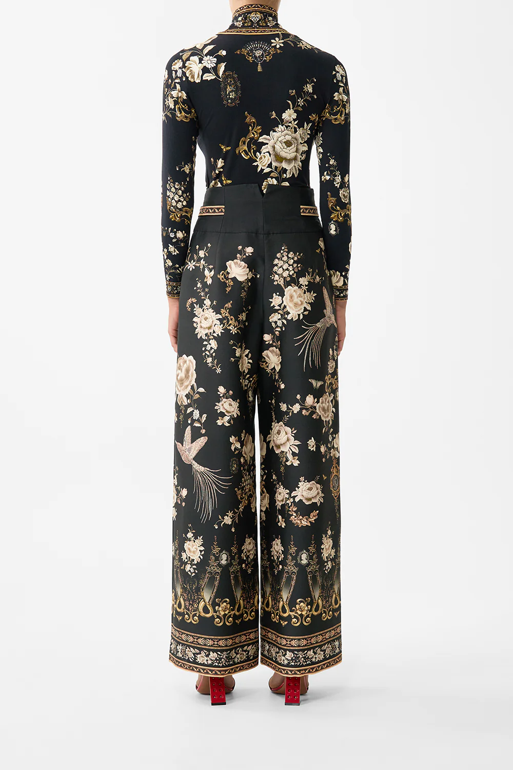 TAILORED PANT WITH WAIST BUTTON DETAIL FLAMENCO FOLKLORE - Image 2