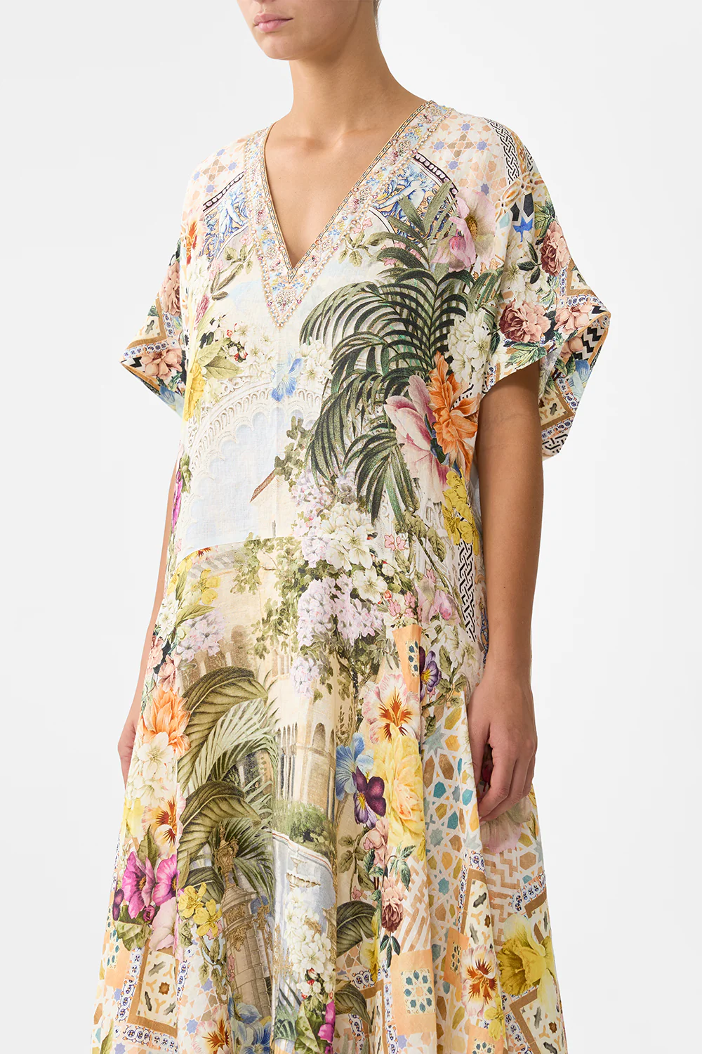 V NECK KAFTAN WITH DROP WAIST THE ARCHITECTS OF ALCÁZAR - Image 5