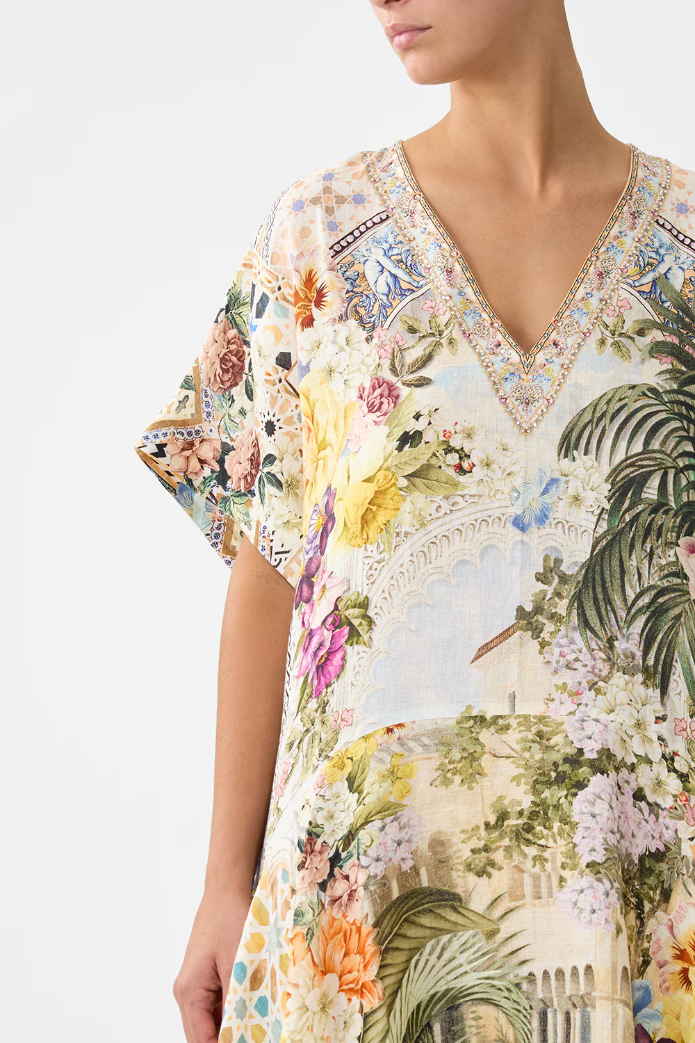 V NECK KAFTAN WITH DROP WAIST THE ARCHITECTS OF ALCÁZAR - Image 6