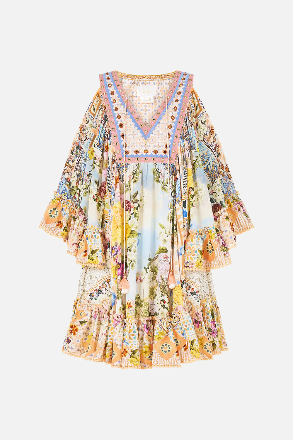 DROP SHOULDER RUFFLE DRESS THE ARCHITECTS OF ALCÁZAR